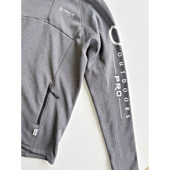 Womens Magellan Outdoors Pro Angler Gaiter Hoodie Gray XS Boyfriend Fit - Picture 4 of 8